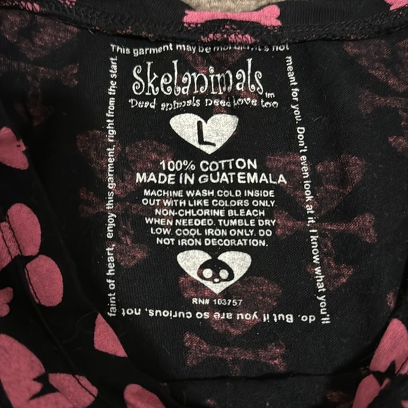 Skelanimals pink heart t-shirt vintage - Picture 6 of 7